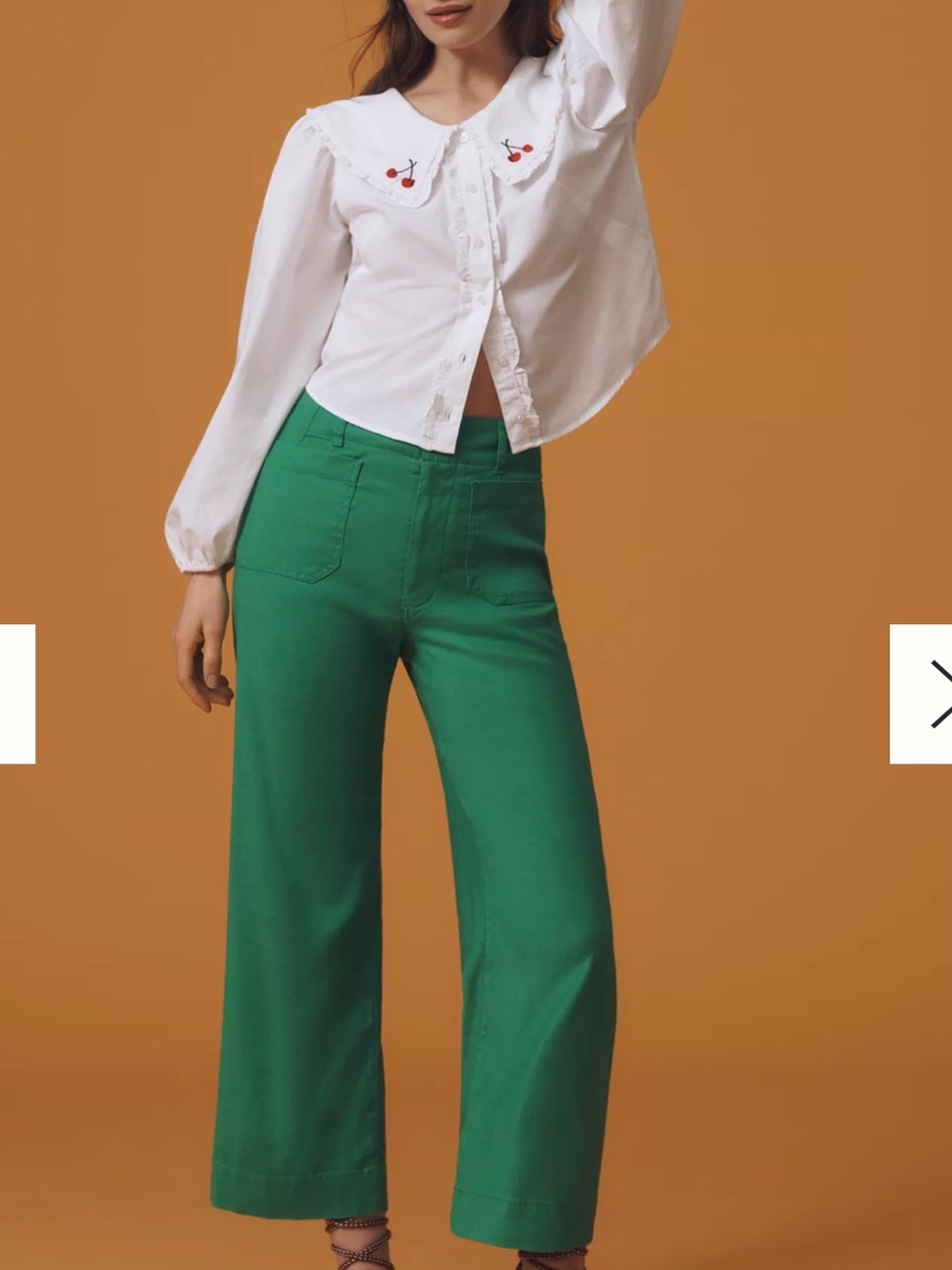 Maeve by Anthropologie The Colette Cropped Wide-Leg Trousers: Linen Ed. Sz  24
